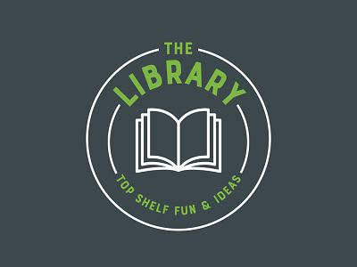 Library Logo Sign books branding graphic design library logo sign