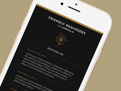 Friendly Reminders App app app design branding design gratitude visual design