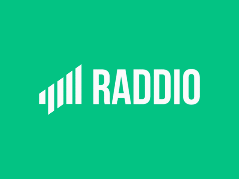 Raddio logo animation animation branding flat illustration logo loud music radio vector volume