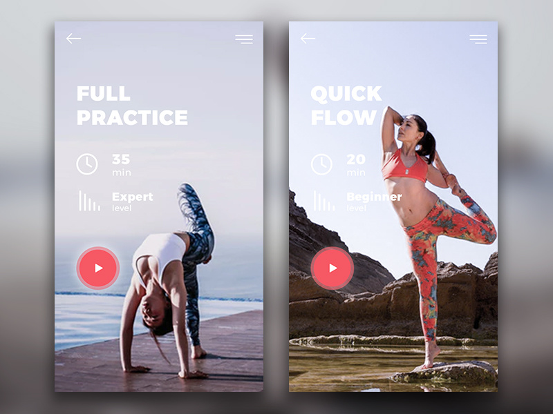 Yoga App by Aleksandra Mikula on Dribbble