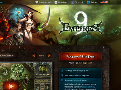 9 Empires Landing Page