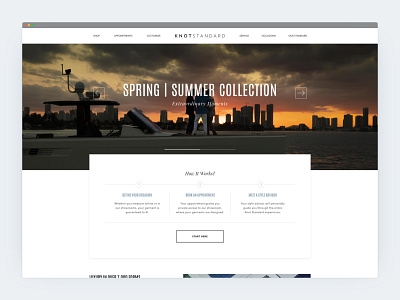 Knot Standard | Home Page design e commerce fashion home page home screen knot standard landingpage product design shop ui