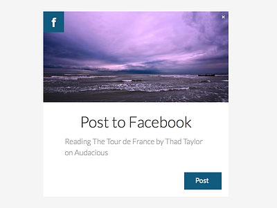 Facebook Share facebook flat link modal post share sketch social typography ui ux