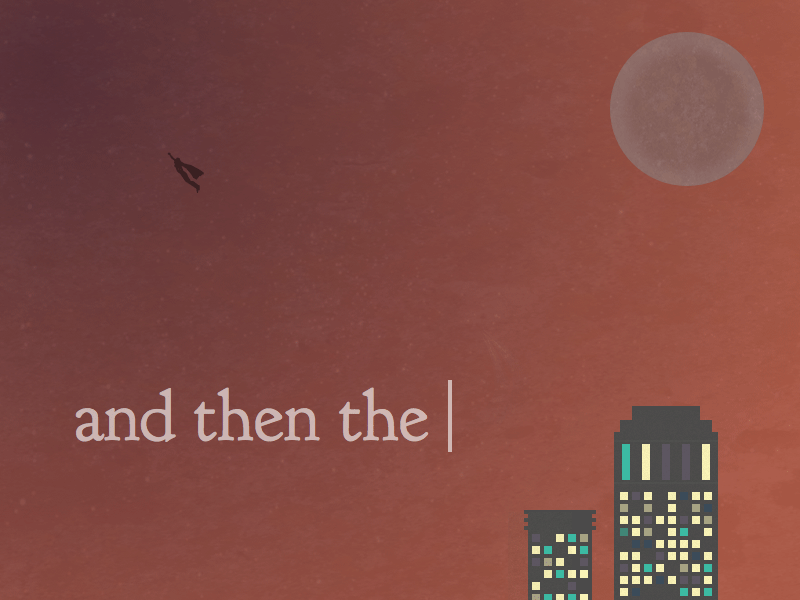 A Superhero Story app city illustration ios moon night superhero vector