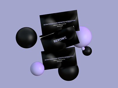 BERONT. CARDS 3d black brand branding clean colorido colors design