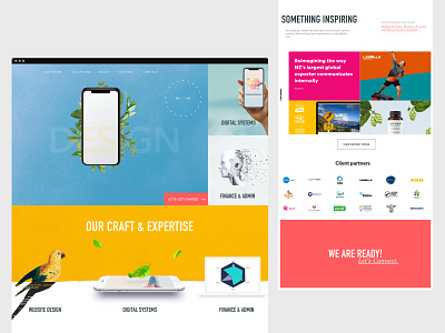 Colourful Design Agency Website - Full Page agency branding colour creative design illustration ui ux web website