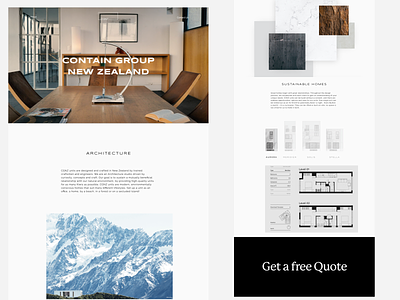 Contain Group New Zealand - Architecture Website agency branding colour creative design minimal ui ux web website
