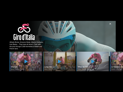 Virtual Cycling - UI Game Concept Giro d'Italia cycling dashboard games gaming graphic design tourdefrance training ui ux virtual virtualreality workout