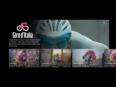 Virtual Cycling - UI Game Concept Giro d'Italia