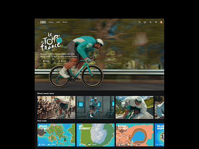 Fitness App - Cycling UI Game Concept