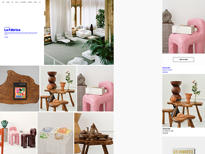 La Fábrica Home Collection branding creative design furniture home ui ux web website