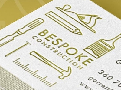 Bespoke Construction Business Cards branding business cards icon design