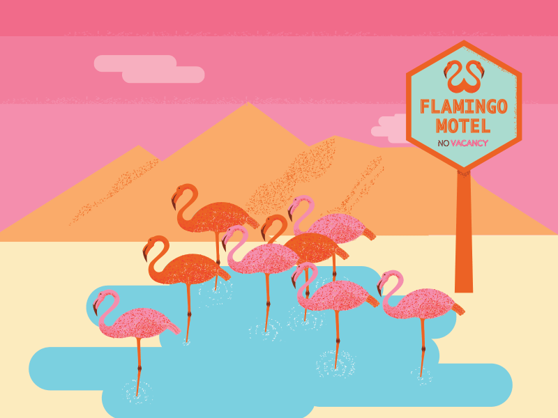 Flamingo Motel illustration