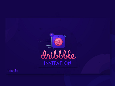 Dribbble invitation graphic invitation invitations invite logo logotype new