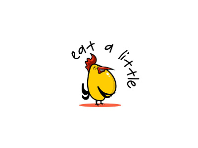 eat a little logo chicken cullinary design eat graphicdesign logo logodesign logodesigner logoinspirations logos simple