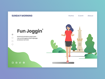 Sunday Morning Event Web Design landing page ui design uiuxdesign user interface web design