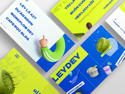 Leydey - Portfolio Website 3d ilustration blue creative design neon portfolio portfolio page ui ux ui design xd design