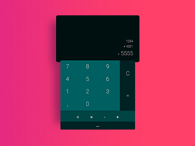 #004 DailyUI - Calculator 003 android calculator daily dailyui design santos ui ux uxui