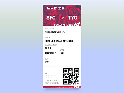 #024 DailyUI - Boarding Pass