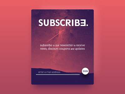 #026 DailyUI - Subscribe 026 dailyui subscribe ui ux