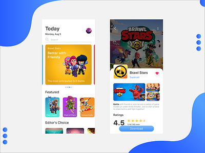 Game Store app design design flat design flat ui games invision invision studio ios mobile mobile design mobile game store app ui