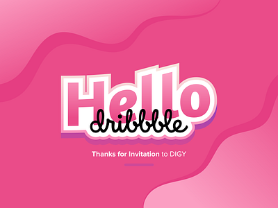 Hello Dribbble debut design fluids fonts illustration typography