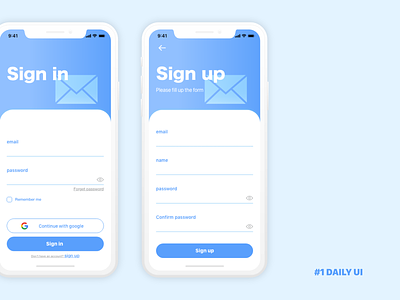 #1 Email Sign in app daily 100 challenge daily ui dailyui design