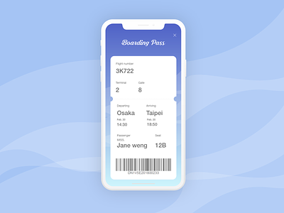 #24 Boarding pass app boardingpass daily 100 challenge daily ui dailyui design ui