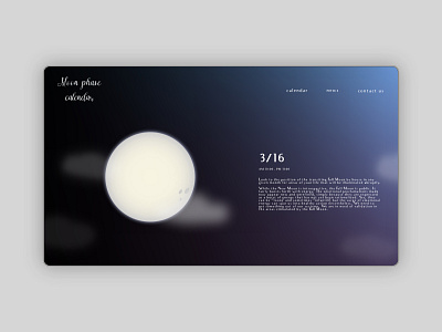 Moon Phase Calendar Website