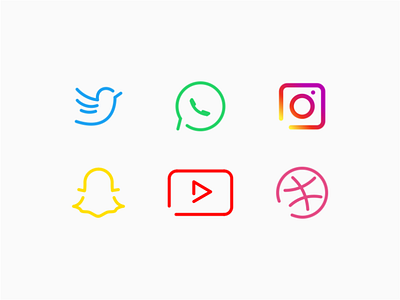 Social media icon set