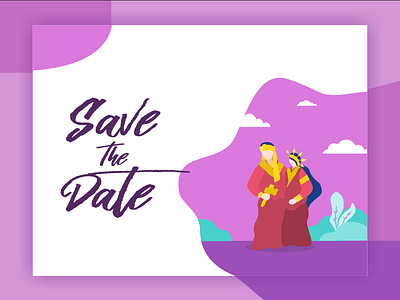Save the date bugis couple event indonesia invitation invite makassar save the date traditional ui ux wedding
