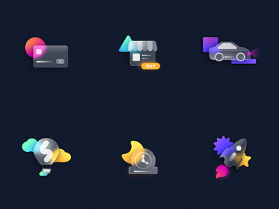 Frosted Glass Icons for FREE blur design glass icon illustration neon ui vector