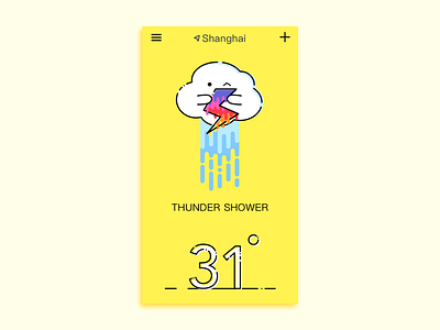 Weather.2 app icon shower ui weather yellow