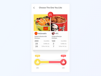 Choose The One You Like app kfc like mcdonalds pk ui