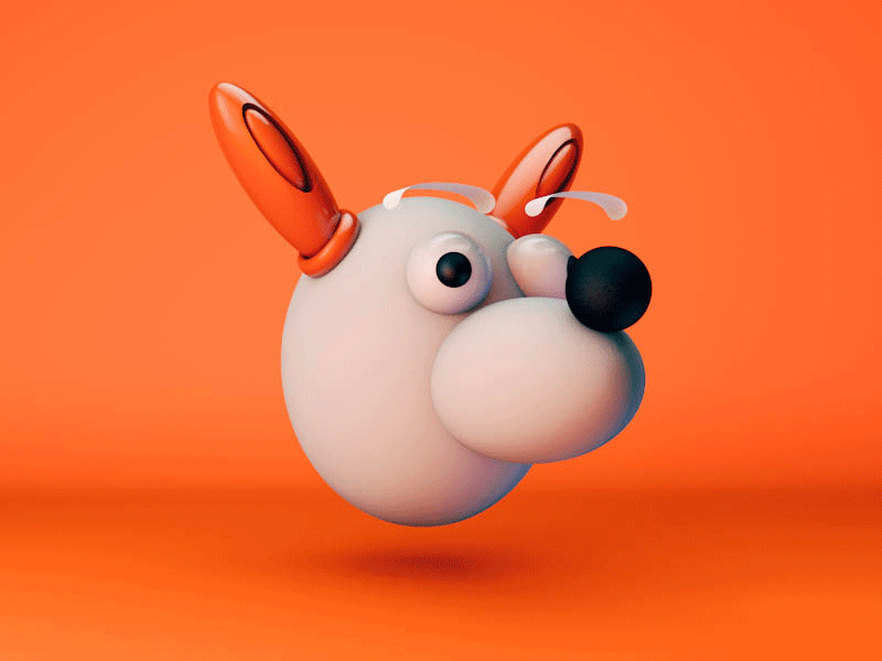 Dog 3d cinema4d classic design dog modeling modern render