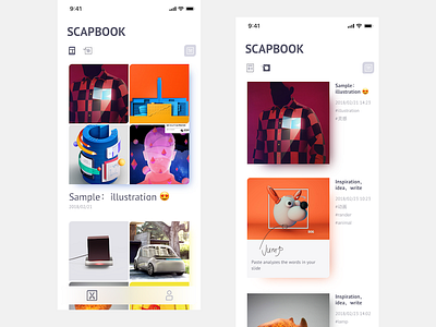 Scrapbook NO.01 app interface scrapbook screenshot ui