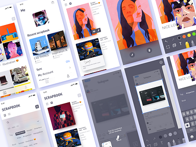 Scrapbook NO.05 app interface scrapbook screenshot ui