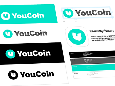 YouCoin branding app branding coin font graphics icon logo typography ui ux vector