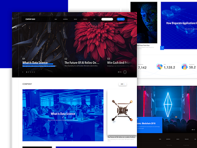 Company-Home desktop home interface landing page ui web