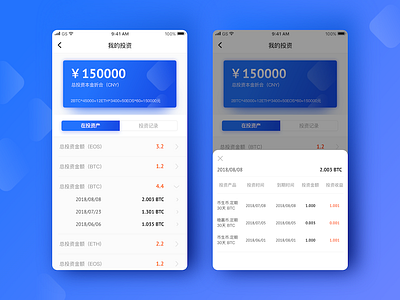Invest-list app crypto cryptocurrency design finance interaction invest list uiux