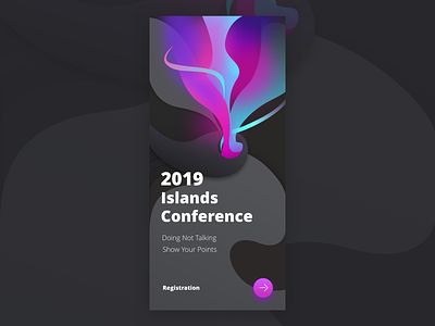 Islands Conference branding design illustration interface ui
