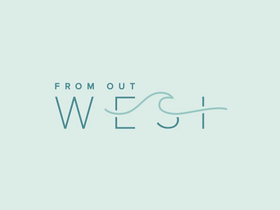From Out West brand branding design california coastal design logo wave