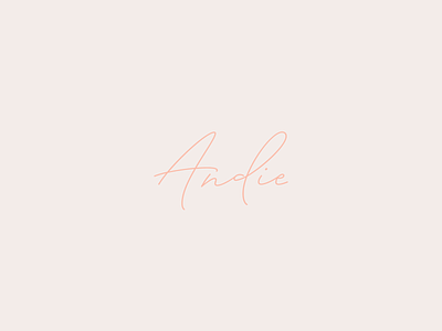 Andie | Signature Mark branding design feminine mark modified type name script signature typography whimsical