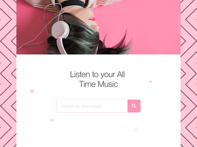 Daily Ui 22 Search clean girl music pink search search box