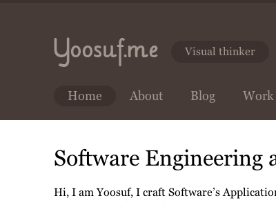 yoosuf.me brown css website