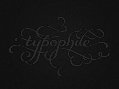 Typophile Lettering black gray hand lettered lettering ligatures script swashes typography
