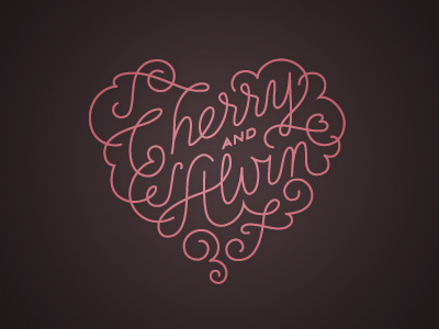 Cherry and Alvin Heart Lettering