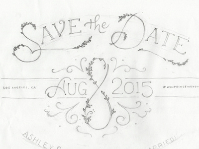 Save the Date delicate invitations lettering save the dates typography weddings