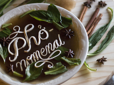 Phở-nomenal cooking food food typography lettering noodles pho soup typography vietnamese