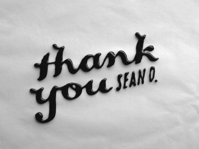 Icing Typography Thank-You Note 3d custom type food handmade icing lettering thank you typography